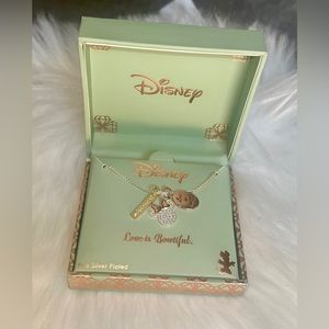 Disney - Minnie Mouse “ Life is Bowtiful” Charm tri-color Necklace (NIB)